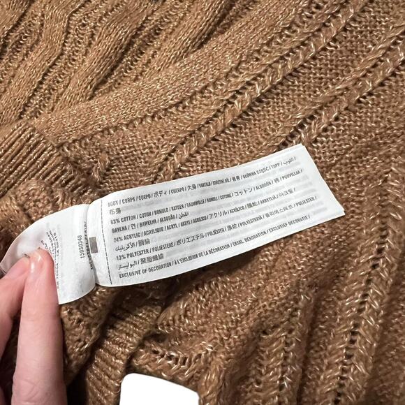 VTG Y2K Abercrombie & Fitch Light Brown Button Up Long Sleeve Cardigan XS - Picture 8 of 8